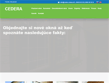 Tablet Screenshot of cedera-okna.sk